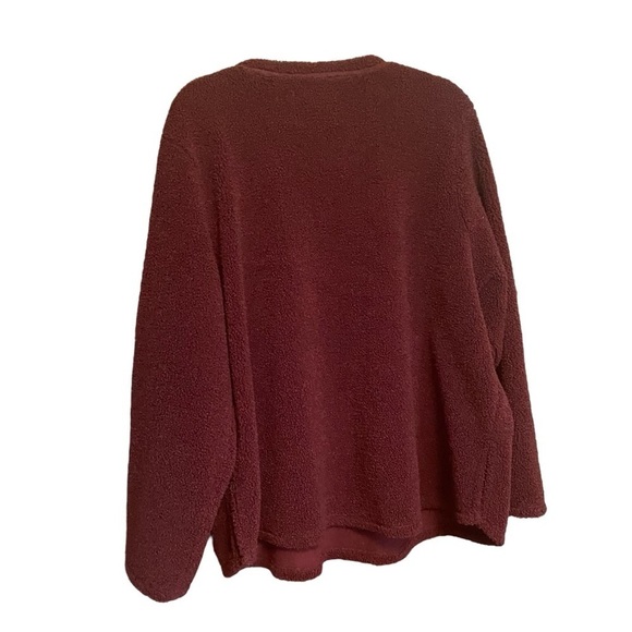 Cuddl Duds Shaggy Sherpa
Pullover Top Burgundy Size 3X - Picture 4 of 12